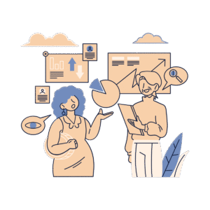 Dvije osobe razgovaraju kako bi saznale stanje i potrebe za promjenom